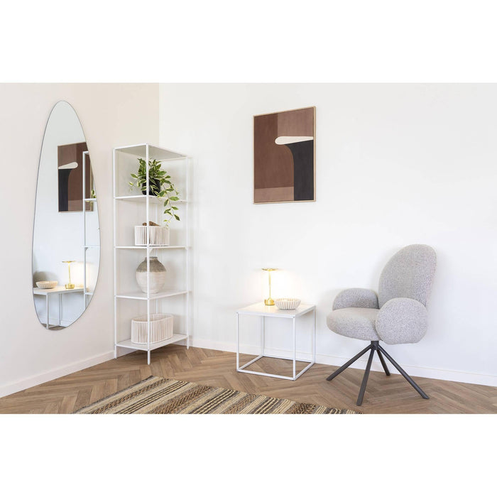 House Nordic Vita Witte Bijzettafel Vierkant