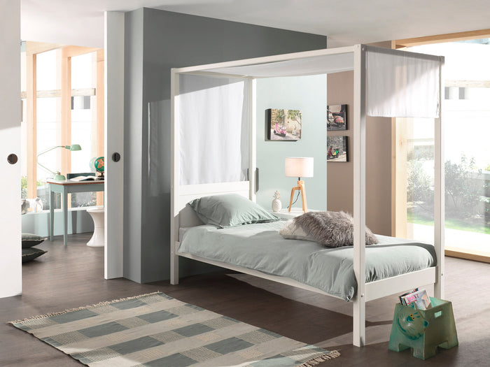 Vipack Pino Textielset voor Hemelbed 90x200cm - wit