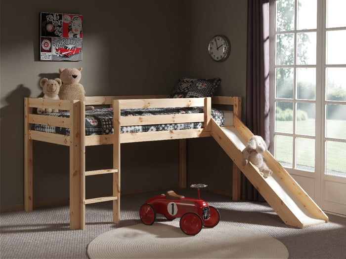 LUCEVI - Pino Halfhoogslaper met Glijbaan 90x200cm - Beige - H115CM