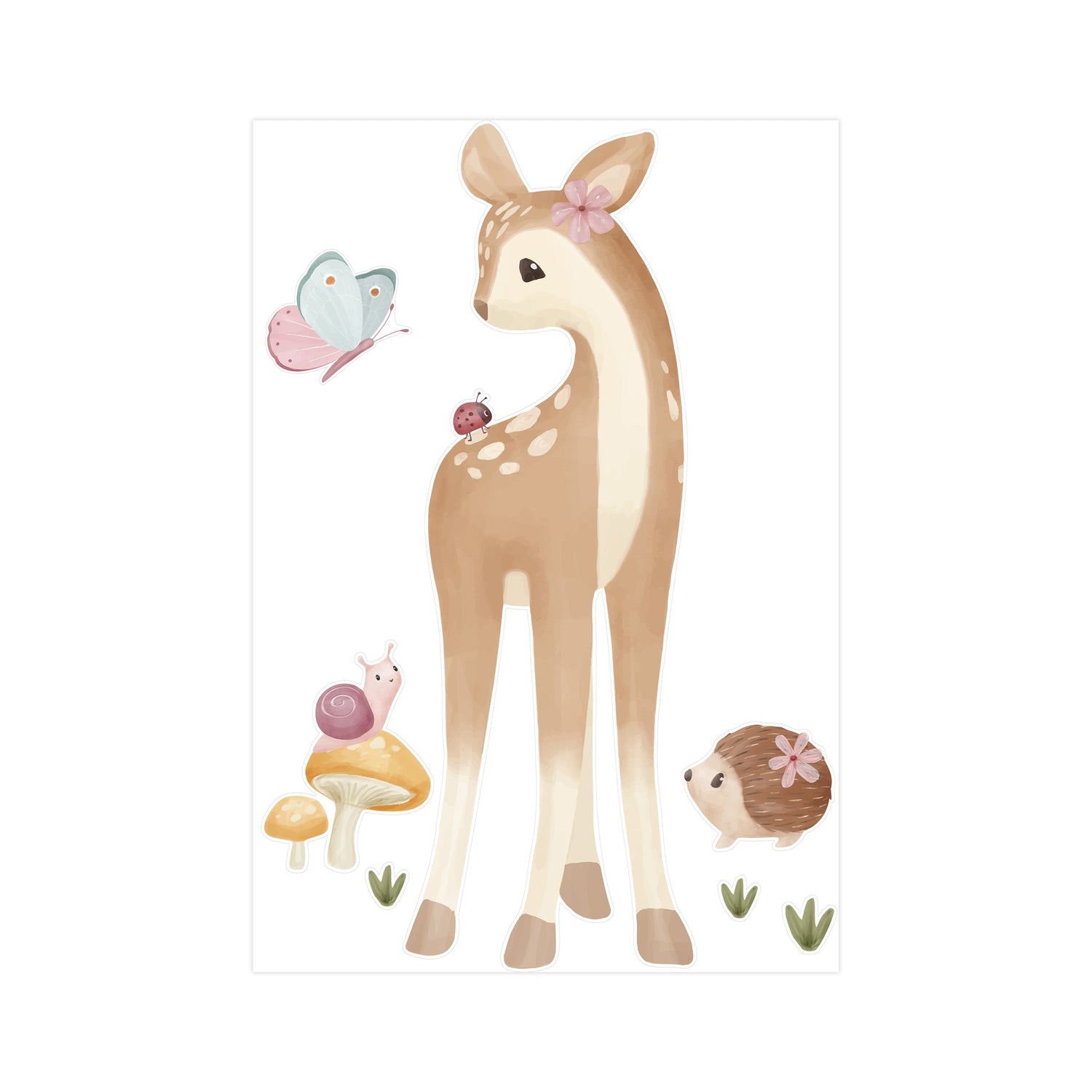 Little Dutch Fairy Garden Muurstickers - 55x80cm - Dieren