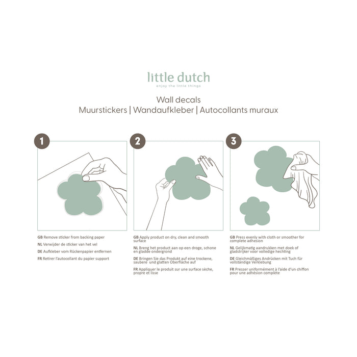 Little Dutch Fairy Garden Muurstickers - 30,6x40cm - Hert