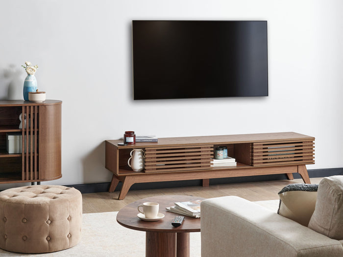 Beliani - TOLEDO - TV-meubel - Donkerbruin - 180 x 40 cm - Vezelplaat