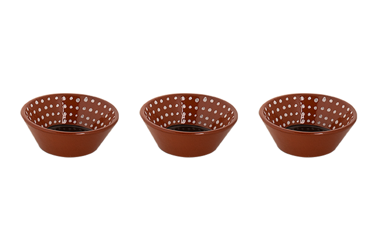Colori Del Sud - Mezquita - Schaal - 3 stuks - 20 cl -11 cm - Bruin