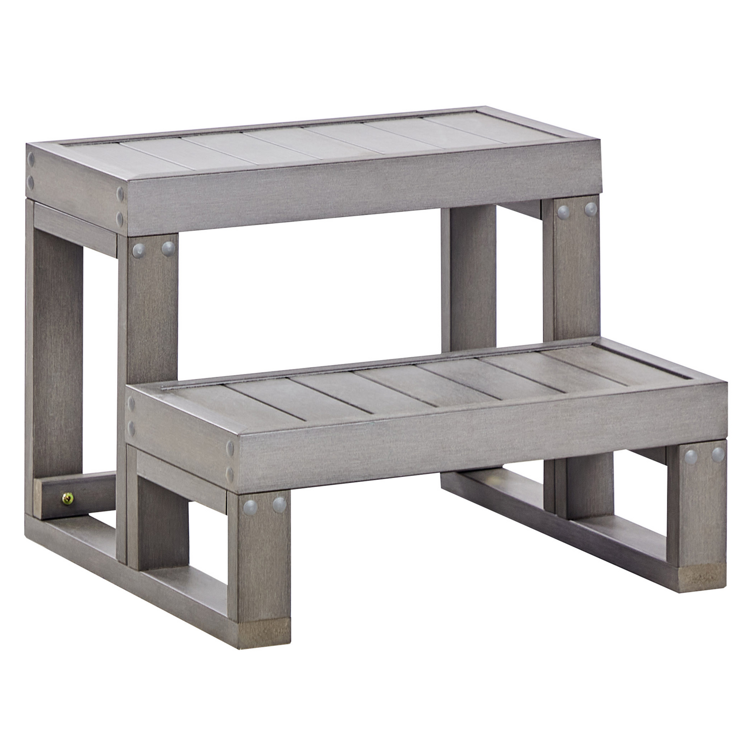 Beliani - LIMAY - Hottub trap - Grijs - Synthetisch materiaal
