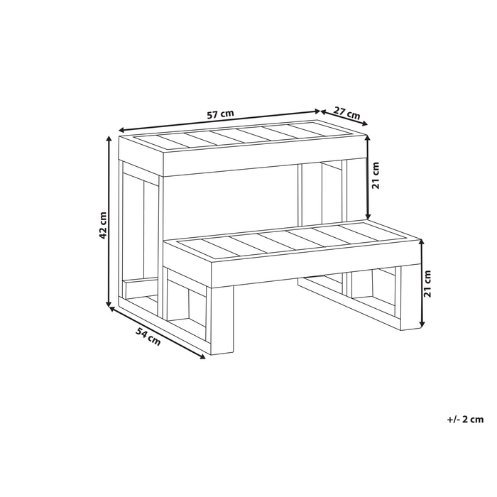 Beliani - LIMAY - Hottub trap - Grijs - Synthetisch materiaal