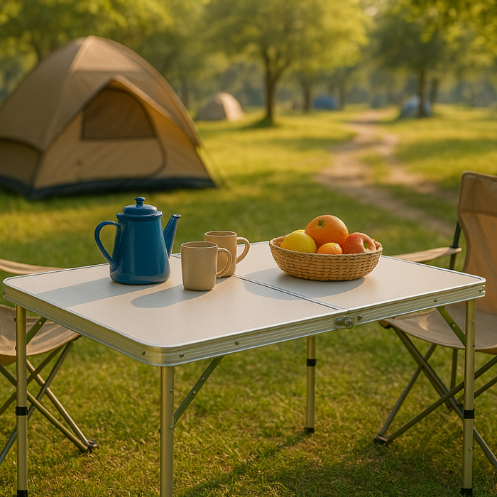 HIXA Campingtafel Vouwtafel Inklapbare tafel Strandtafel Wit Verste...