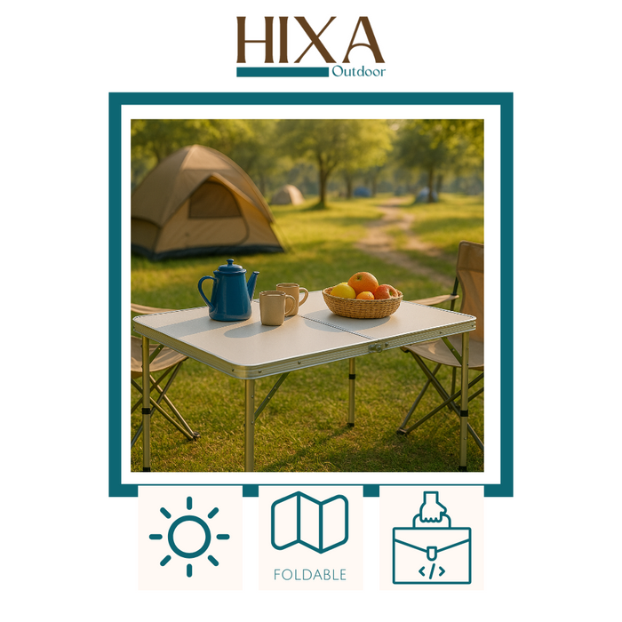 HIXA Campingtafel Vouwtafel Inklapbare tafel Strandtafel Wit Verste...