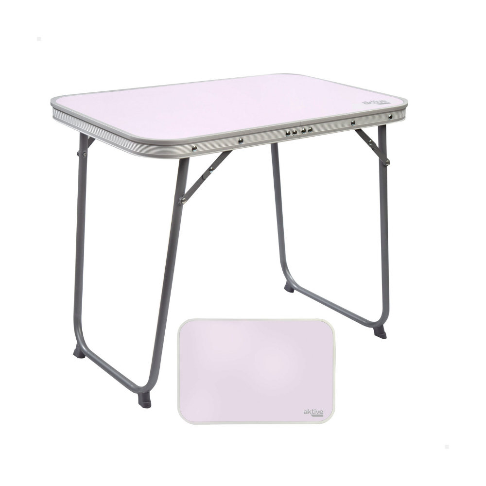 HIXA Aktive Campingtafel Kampeertafel Inklapbaar Handvat Wit  60x40...