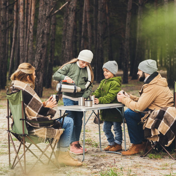 HIXA Aktive Campingtafel Kampeertafel Inklapbaar Handvat Wit  60x40...