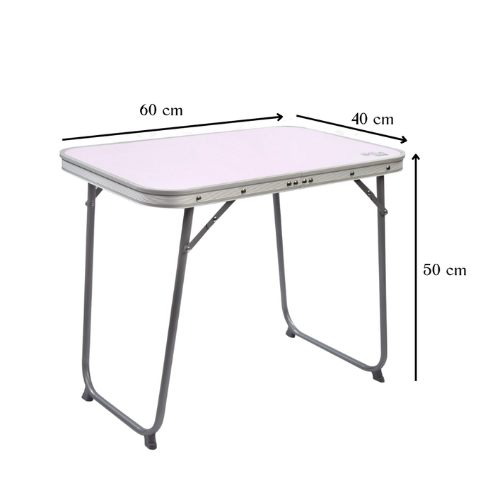 HIXA Aktive Campingtafel Kampeertafel Inklapbaar Handvat Wit  60x40...