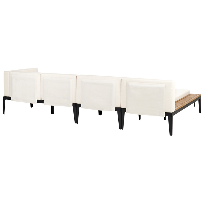 Beliani-BRACCIANO-Loungeset 4-zits-Lichtbeige-Gecertificeerd acaciahout