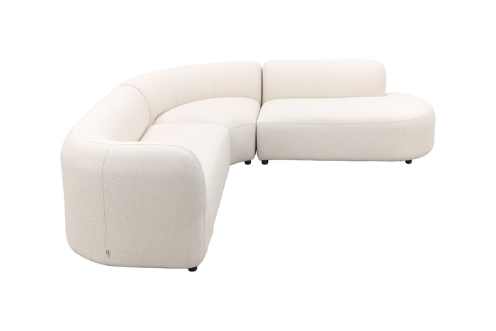 Madeira ronde hoekbank links - Naturel Sunbrella