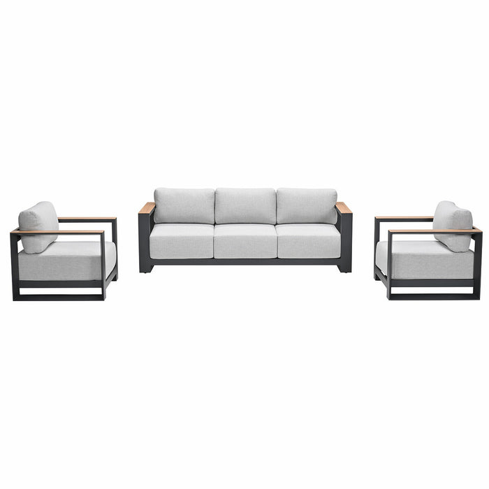 Garden Impressions Malakka loungeset 3-delig - light teak look