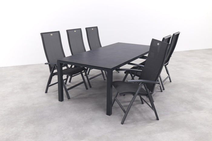 Hartman Valentino|Chaneo verstelbare tuinset - 220x100 cm. - 7-delig