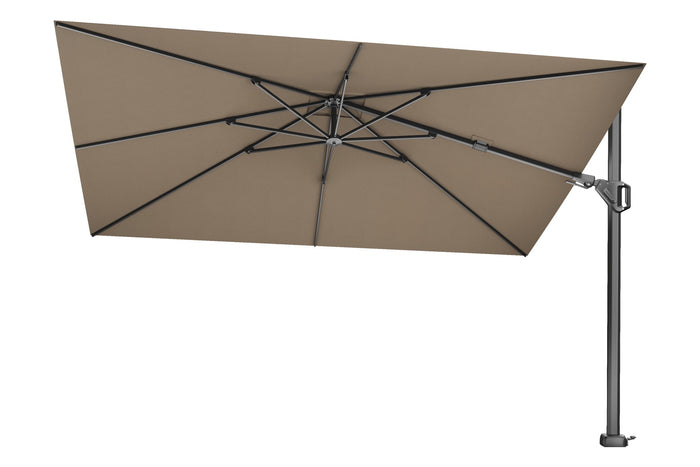 Platinum Challenger parasol T2 Premium - 2,6 x 3,5 m. - Havana Taupe