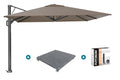 Platinum Beaufort Premium 3,2x3,2 m - Havanna taupe met voet en hoes