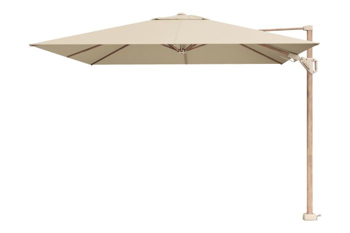 Platinum Challenger Premium T2 3x3 m Champagne Teak - met voet en hoes