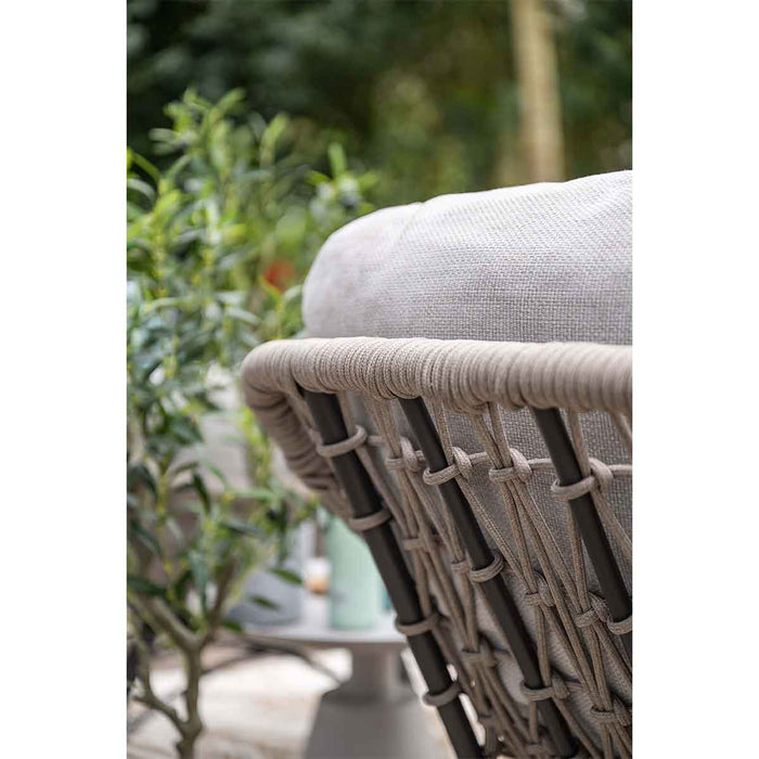 Garden Impressions Selene loungestoelen taupe - Tepa bijzettafel Ø50cm