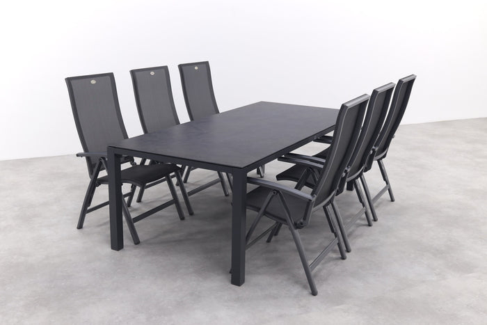 Hartman Valentino|Chaneo verstelbare tuinset - 220x100 cm. - 7-delig