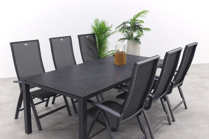 Hartman Valentino|Chaneo verstelbare tuinset - 220x100 cm. - 7-delig