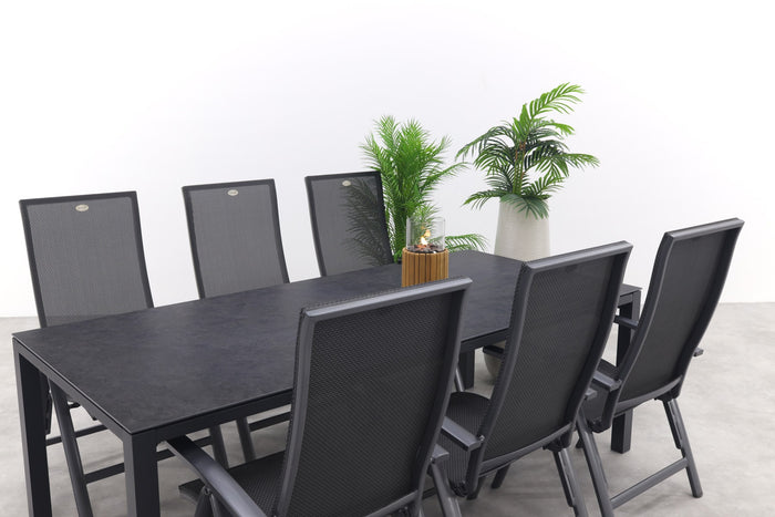 Hartman Valentino|Chaneo verstelbare tuinset - 220x100 cm. - 7-delig