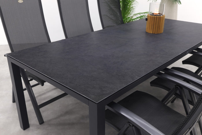 Hartman Valentino|Chaneo verstelbare tuinset - 220x100 cm. - 7-delig