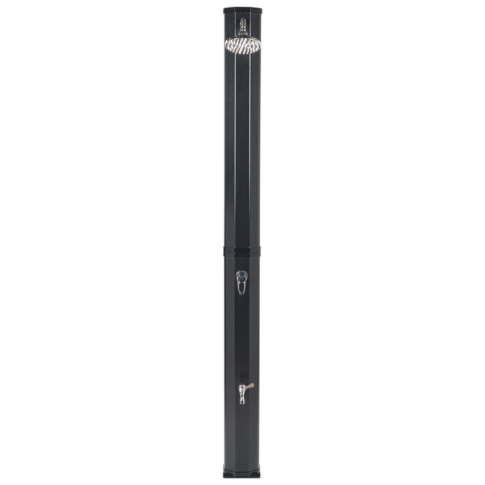 Beliani - TOPOCALMA - Buitendouche op zonne-energie - Zwart - PVC