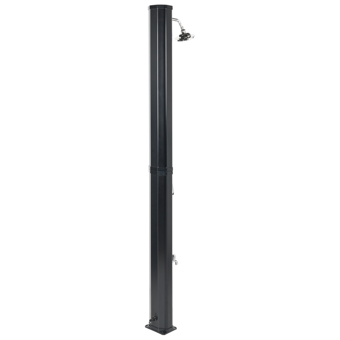 Beliani - TOPOCALMA - Buitendouche op zonne-energie - Zwart - PVC
