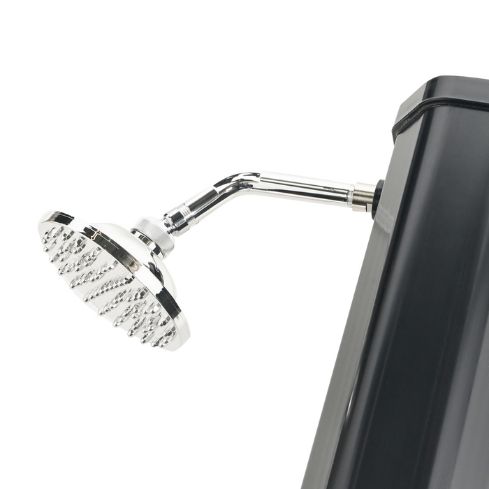 Beliani - TOPOCALMA - Buitendouche op zonne-energie - Zwart - PVC