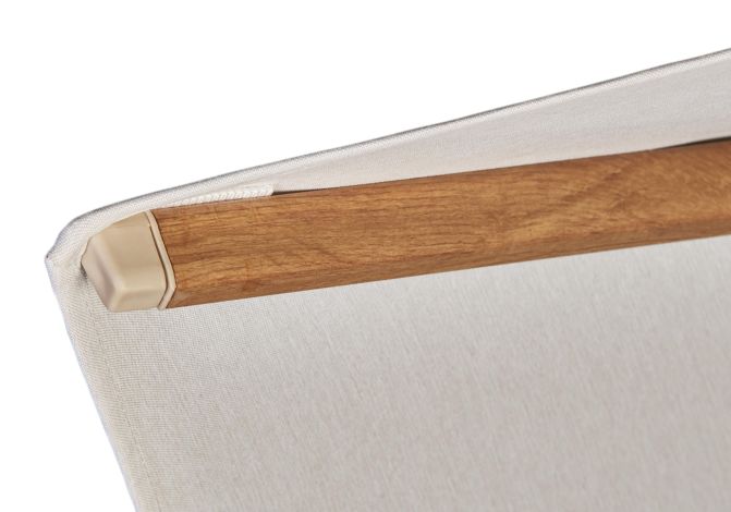 Platinum Challenger zweefparasol Premium T2 champagne teak met vulbare parasolvoet en hoes