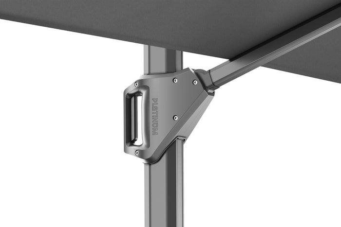 Platinum Beaufort Premium 3,2x3,2 m - Manhattan grey met voet en hoes