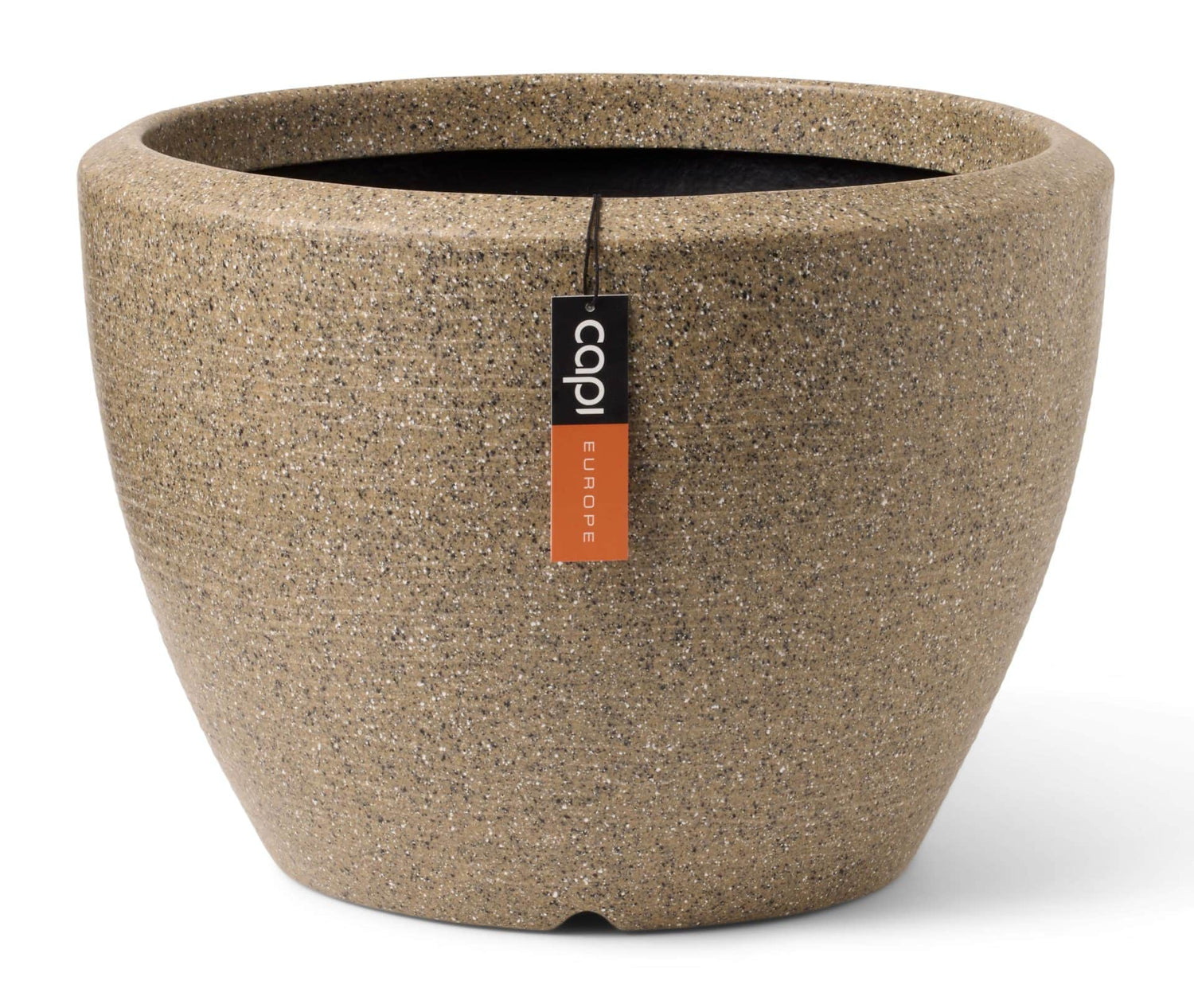 Capi Europe Bloempot bol Arc Granite - 60x48 - Warm taupe