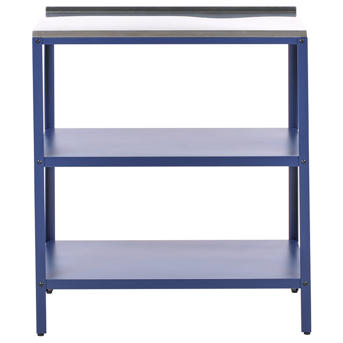 Beliani - VILAMA - Tuin keukenset 3-delig met spoelbak - Blauw - RVS