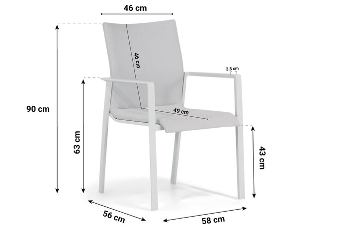 Lifestyle Garden FurnitureTuinsets met vuurtafel - Wit - 6