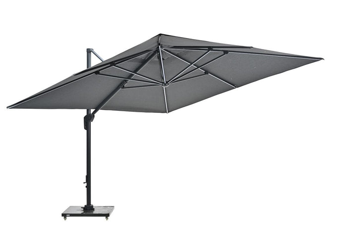 Hawaii Big Pole parasol - 3,5x3,5m - telescopisch - royal antraciet