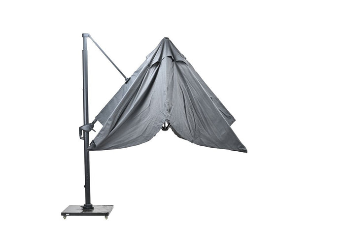 Hawaii Big Pole parasol - 3,5x3,5m - telescopisch - royal antraciet
