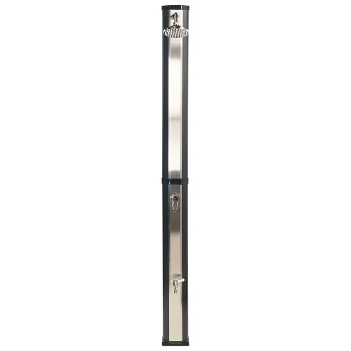 Beliani - TUXPAM - Buitendouche op zonne-energie - Zwart - PVC