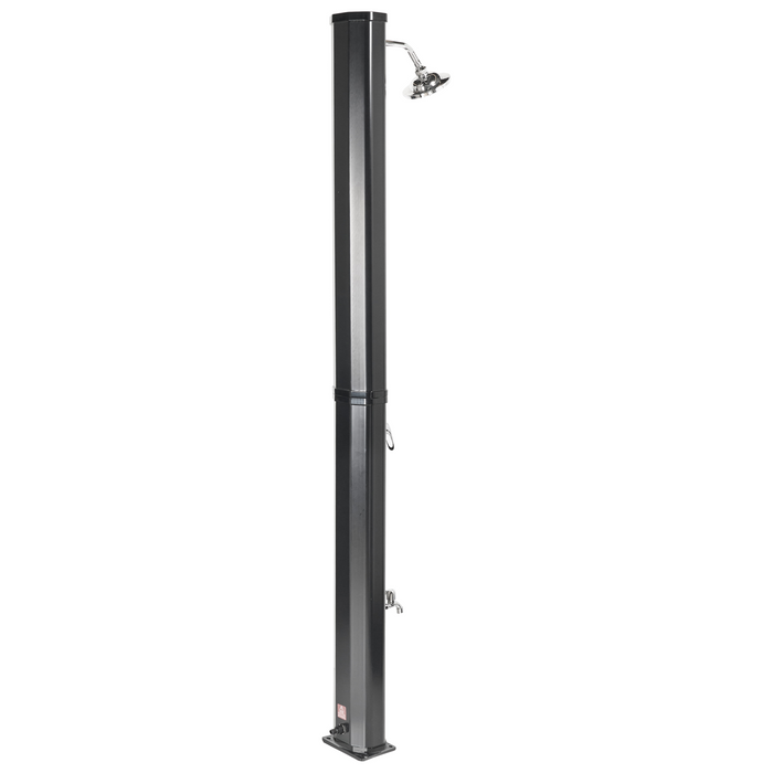 Beliani - TUXPAM - Buitendouche op zonne-energie - Zwart - PVC