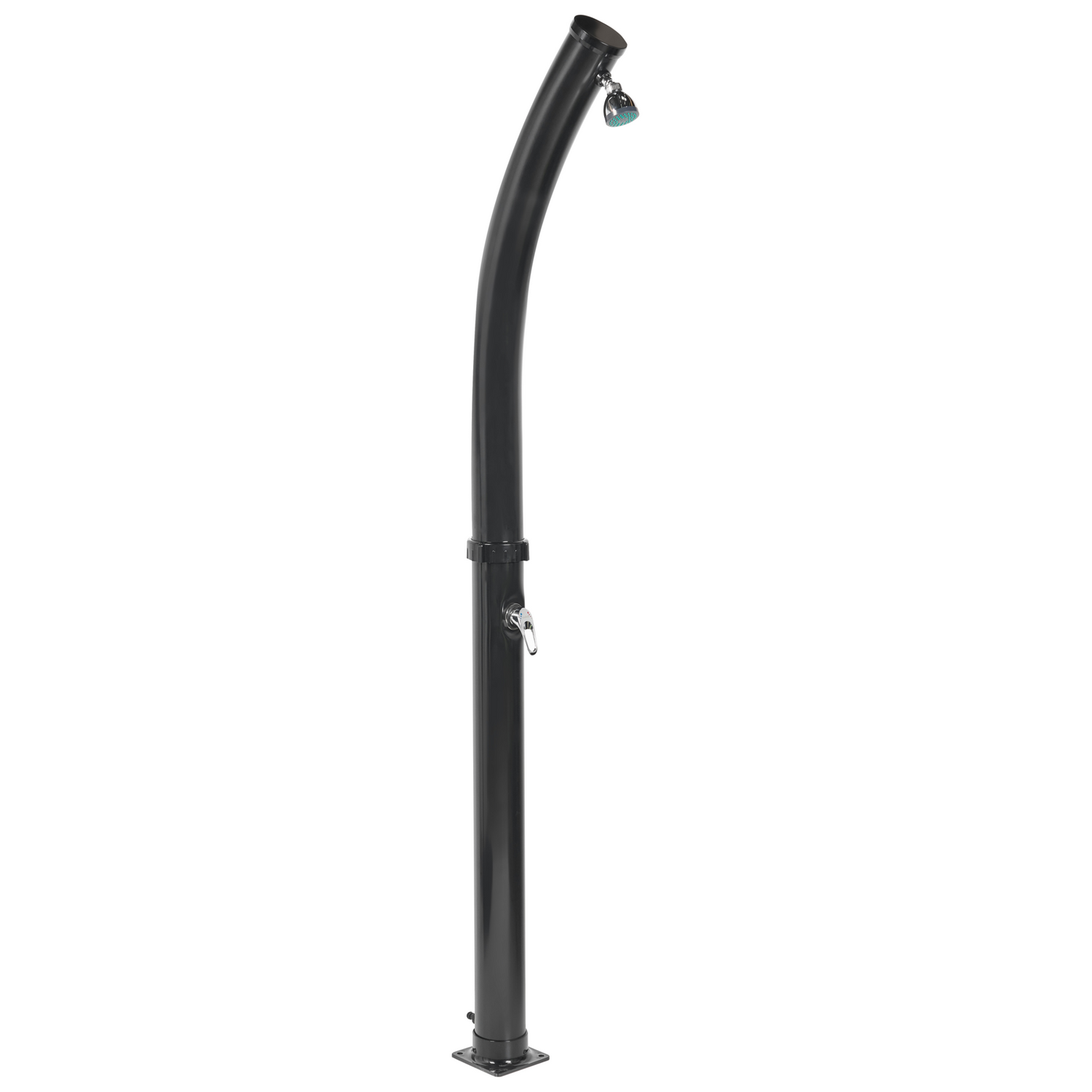 Beliani - ENGABAO - Buitendouche op zonne-energie - Zwart - PVC