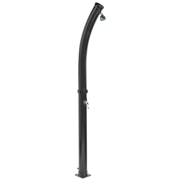 Beliani - ENGABAO - Buitendouche op zonne-energie - Zwart - PVC