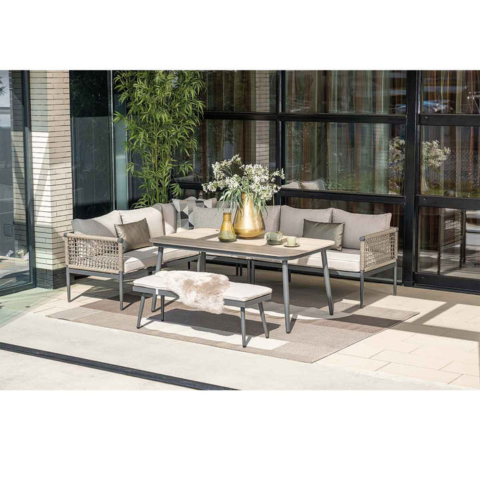 Garden Impressions Burela lounge dining set 5-delig links - taupe