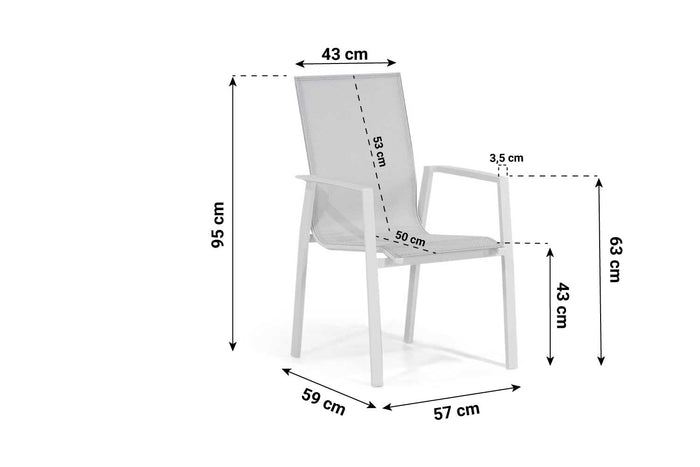 Lifestyle Garden FurnitureTuinsets met vuurtafel - Wit - 6