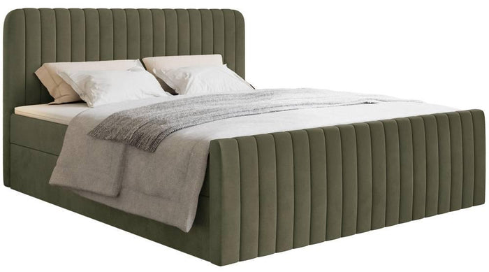 NADUVI Collection Boxspring Adrien velvet met opbergvak 140x200