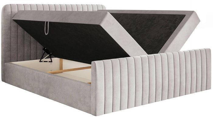 NADUVI Collection Boxspring Adrien velvet met opbergvak 140x200