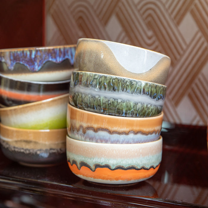 HKliving 70's Dessert Kommen Ø 12,5 cm - Set van 4 - Reef