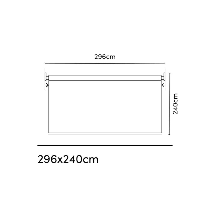 Platinum Rolgordijn breed 2.98 x 2.4m - greige