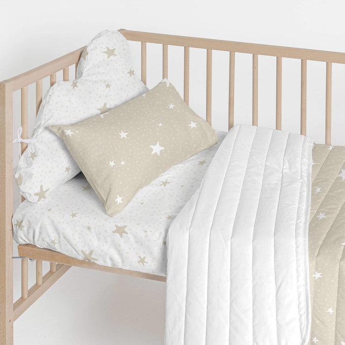 Little star Hoofdbeschermer 60x40 cm Beige Basic Kids, Beige, 100% katoen, de kwaliteit van 150 hilos
