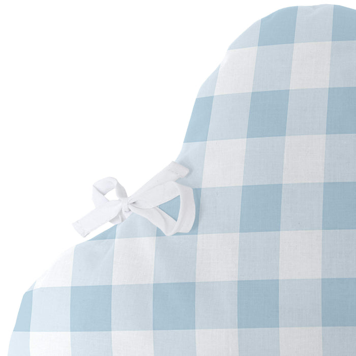 Vichy Hoofdbeschermer 60x40 cm Blauw Basic Kids, Blauw, 100% katoen, de kwaliteit van 150 hilos