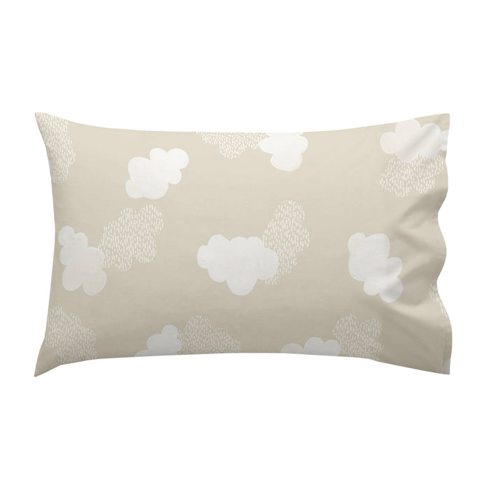 Clouds Laken Set ledikant 2-delig Beige Basic Kids, Beige, 100% katoen, de kwaliteit van 150 TC