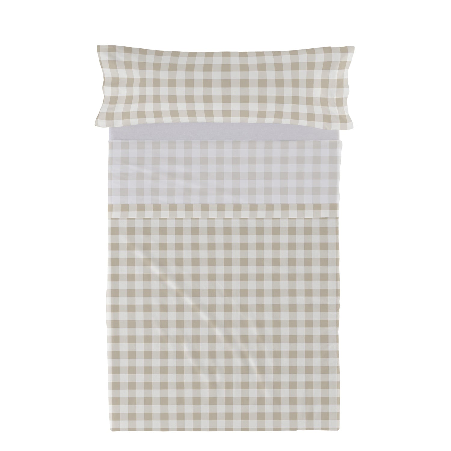 Vichy Laken Set 2-delig Beige Basic Kids, Beige, 100% katoen, de kwaliteit van 150 TC